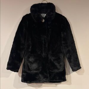 Kensie Girl Black teddy faux fur jacket